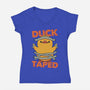 Duck Taped-Womens-V-Neck-Tee-tobefonseca