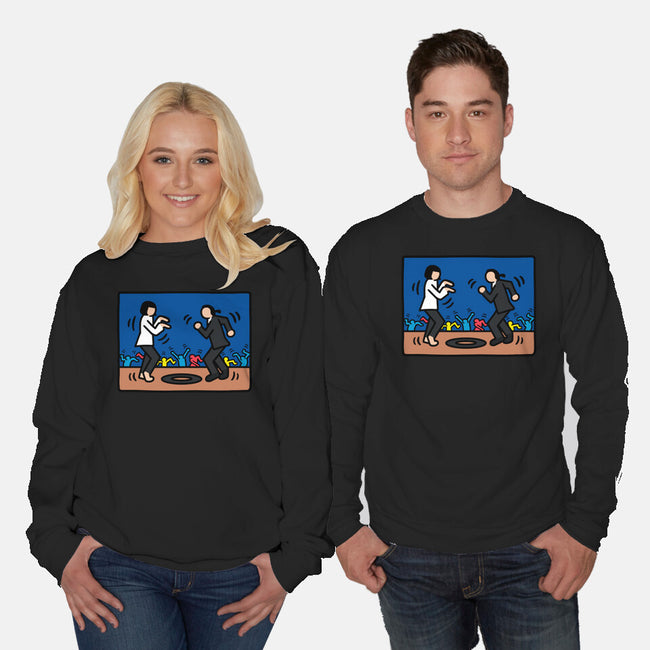 Minimalist Fiction-Unisex-Crew Neck-Sweatshirt-Raffiti