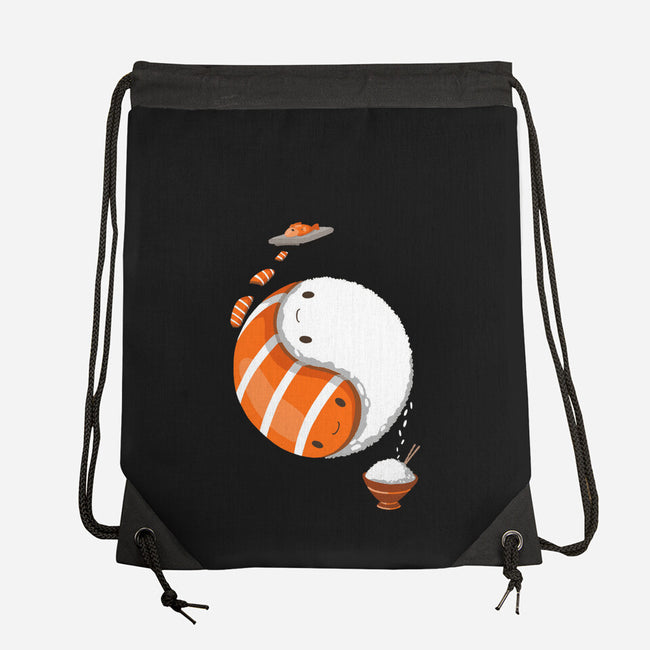 Ying Yang Sushi-None-Drawstring-Bag-Vallina84