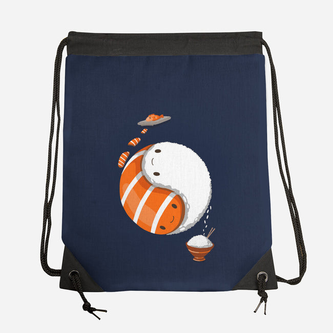 Ying Yang Sushi-None-Drawstring-Bag-Vallina84