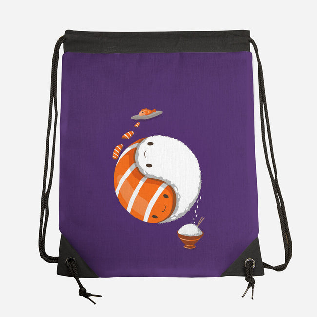 Ying Yang Sushi-None-Drawstring-Bag-Vallina84