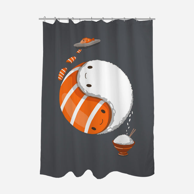 Ying Yang Sushi-None-Polyester-Shower Curtain-Vallina84