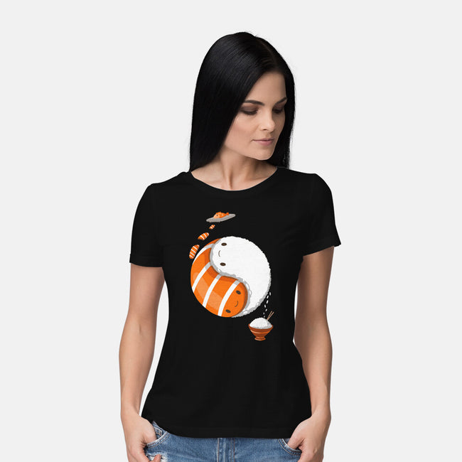 Ying Yang Sushi-Womens-Basic-Tee-Vallina84