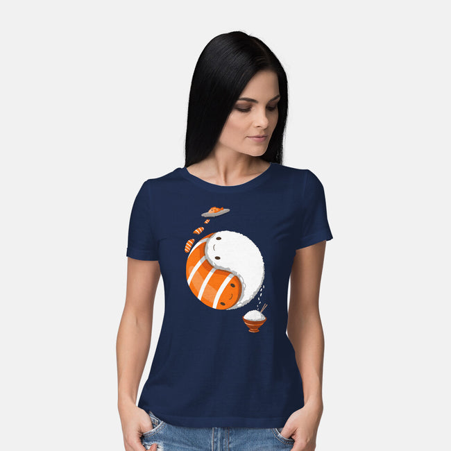 Ying Yang Sushi-Womens-Basic-Tee-Vallina84