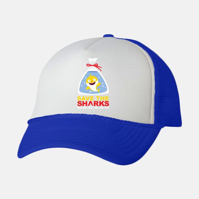 Save The Baby Sharks-Unisex-Trucker-Hat-Xentee