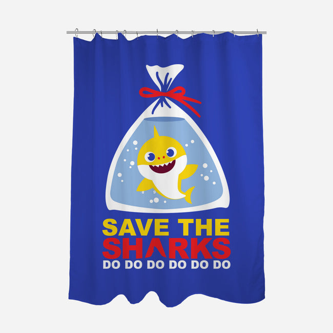 Save The Baby Sharks-None-Polyester-Shower Curtain-Xentee