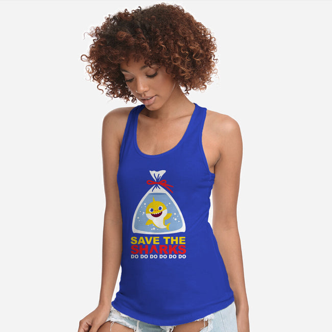 Save The Baby Sharks-Womens-Racerback-Tank-Xentee