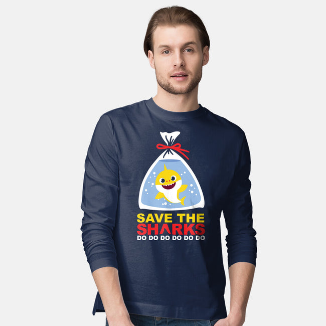 Save The Baby Sharks-Mens-Long Sleeved-Tee-Xentee