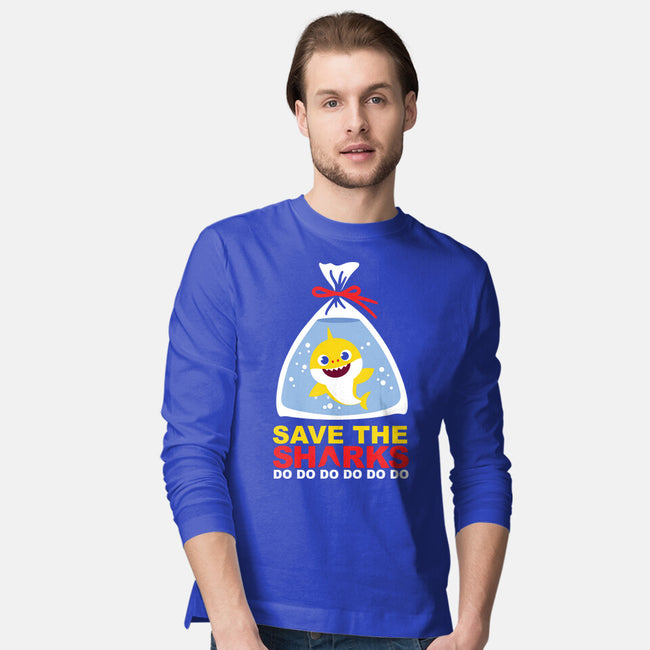 Save The Baby Sharks-Mens-Long Sleeved-Tee-Xentee