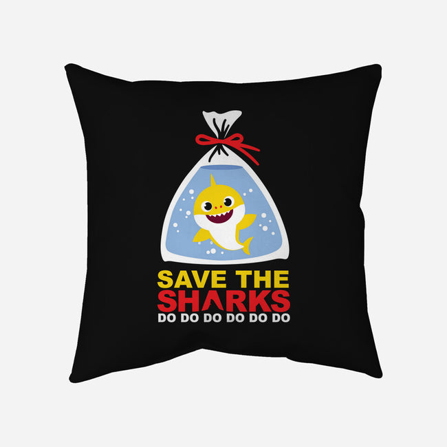 Save The Baby Sharks-None-Non-Removable Cover w Insert-Throw Pillow-Xentee