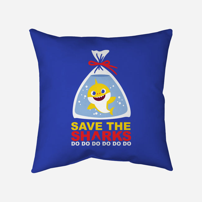 Save The Baby Sharks-None-Non-Removable Cover w Insert-Throw Pillow-Xentee