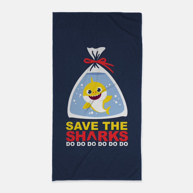 Save The Baby Sharks-None-Beach-Towel-Xentee