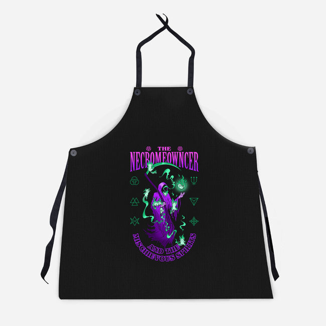 The Necromeowncer And The Mischievous Spirits-Unisex-Kitchen-Apron-sachpica