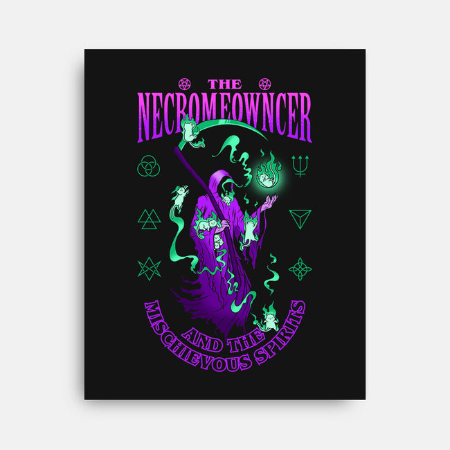 The Necromeowncer And The Mischievous Spirits-None-Stretched-Canvas-sachpica