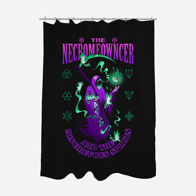 The Necromeowncer And The Mischievous Spirits-None-Polyester-Shower Curtain-sachpica