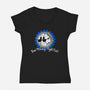 Good Morning Night Owls-Womens-V-Neck-Tee-sillyindustries