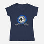 Good Morning Night Owls-Womens-V-Neck-Tee-sillyindustries