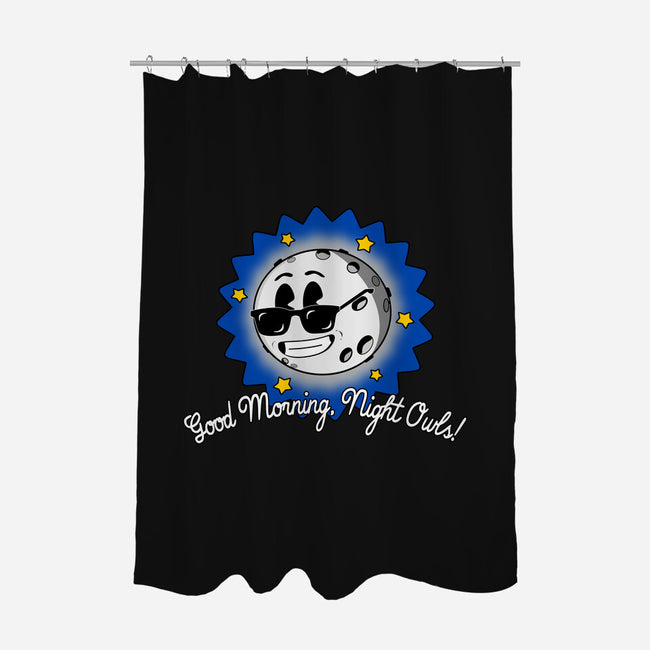 Good Morning Night Owls-None-Polyester-Shower Curtain-sillyindustries