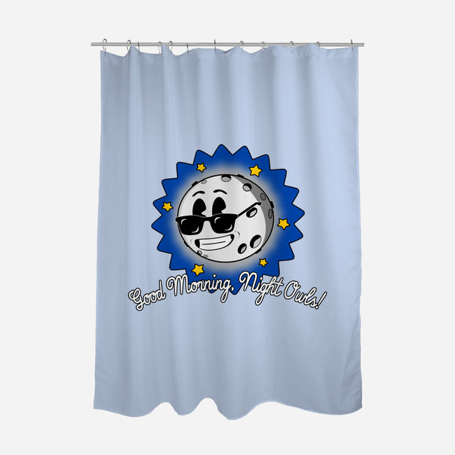 Good Morning Night Owls-None-Polyester-Shower Curtain-sillyindustries
