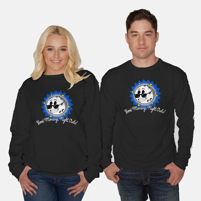 Good Morning Night Owls-Unisex-Crew Neck-Sweatshirt-sillyindustries