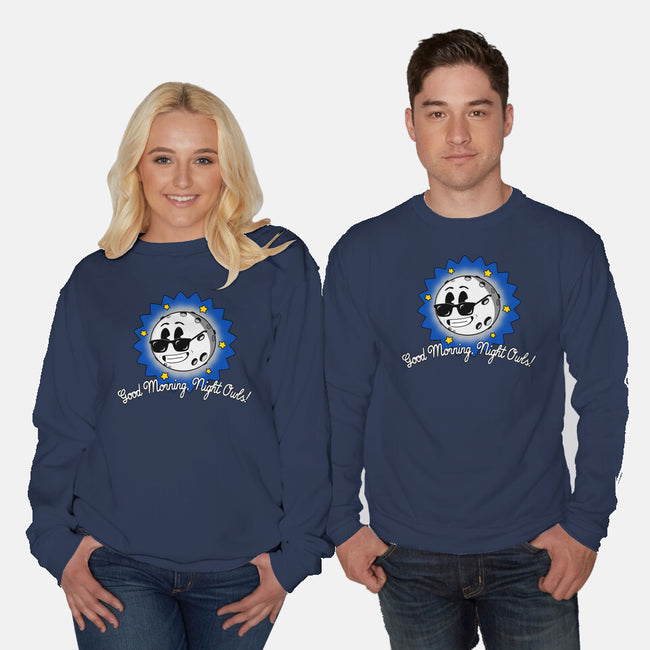 Good Morning Night Owls-Unisex-Crew Neck-Sweatshirt-sillyindustries