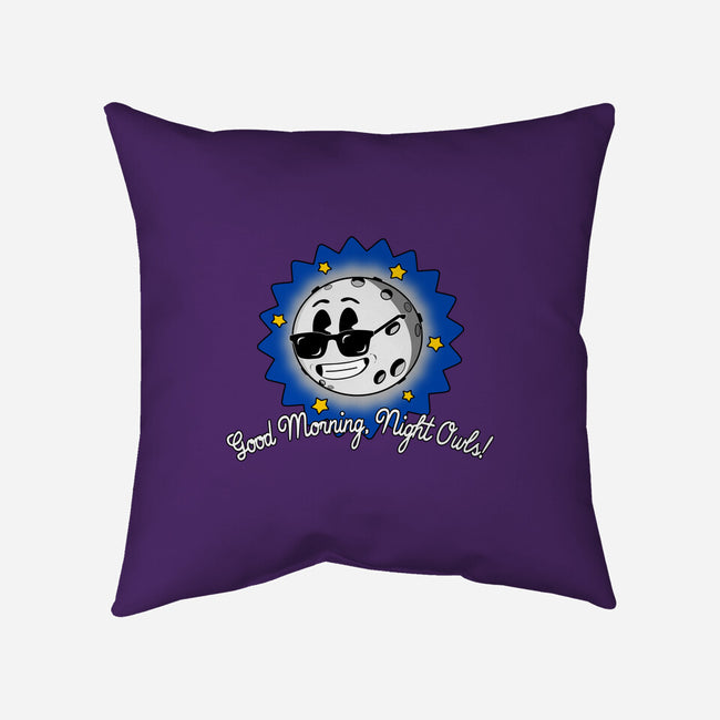 Good Morning Night Owls-None-Removable Cover-Throw Pillow-sillyindustries