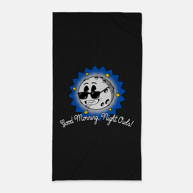 Good Morning Night Owls-None-Beach-Towel-sillyindustries