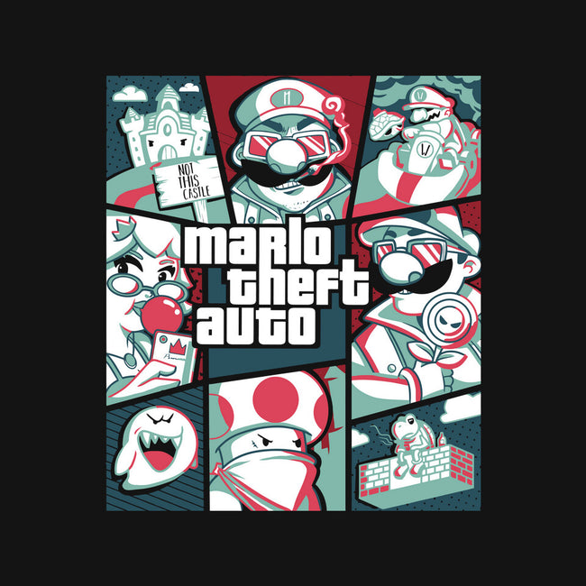 Mario Theft Auto-None-Glossy-Sticker-Planet of Tees