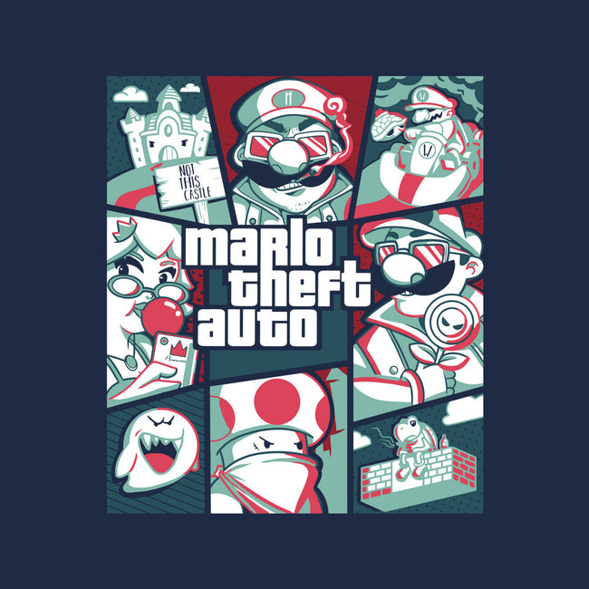 Mario Theft Auto-None-Stretched-Canvas-Planet of Tees