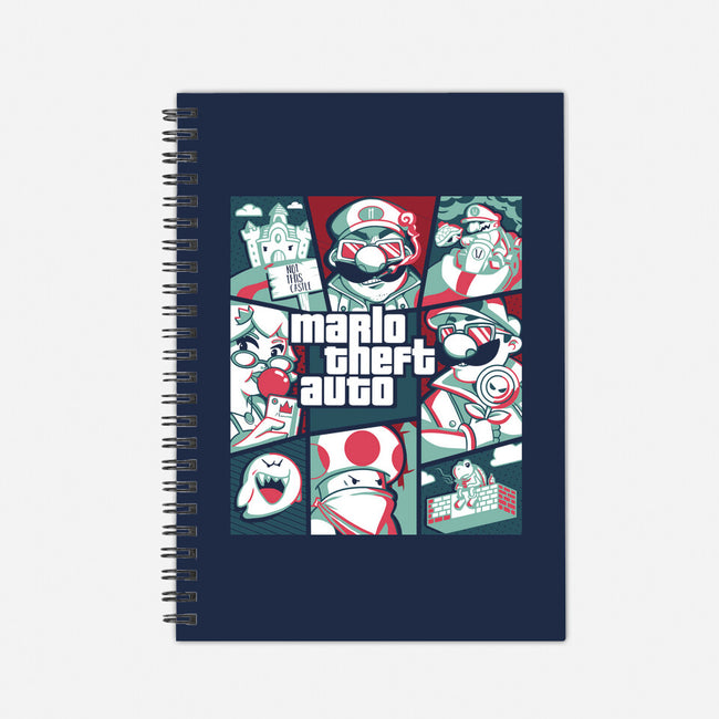 Mario Theft Auto-None-Dot Grid-Notebook-Planet of Tees