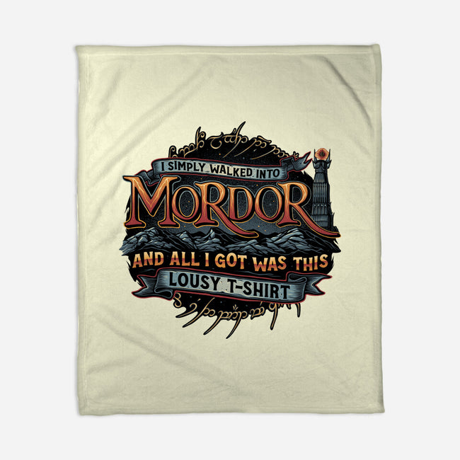 Mordor Vacation-None-Fleece-Blanket-glitchygorilla