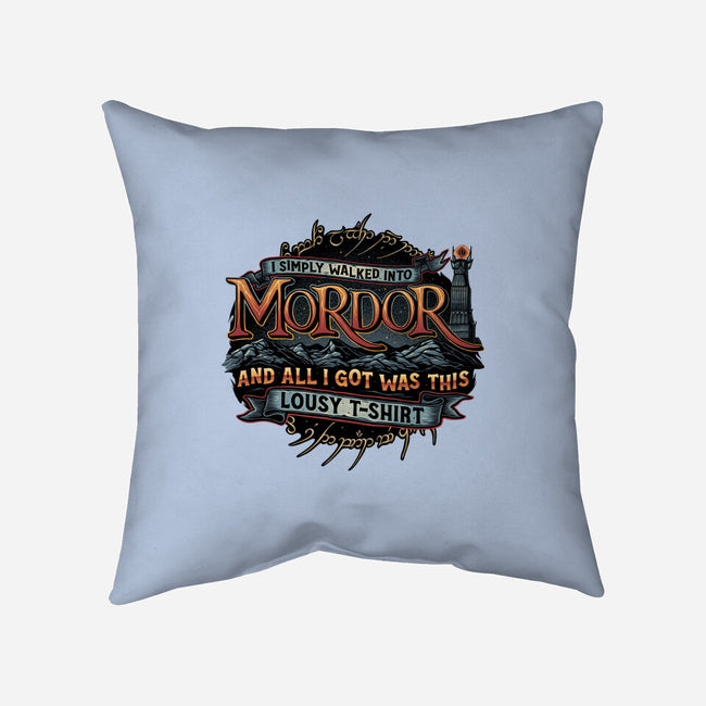 Mordor Vacation-None-Non-Removable Cover w Insert-Throw Pillow-glitchygorilla