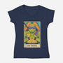 The Brain Tarot-Womens-V-Neck-Tee-turborat14