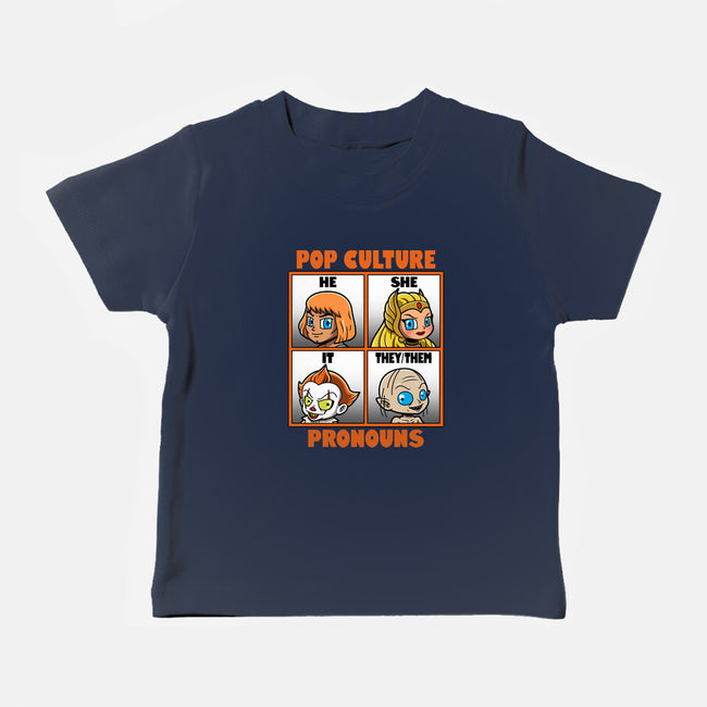 Pop Culture Pronouns-Baby-Basic-Tee-Boggs Nicolas