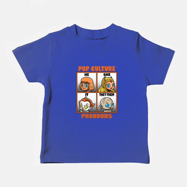 Pop Culture Pronouns-Baby-Basic-Tee-Boggs Nicolas