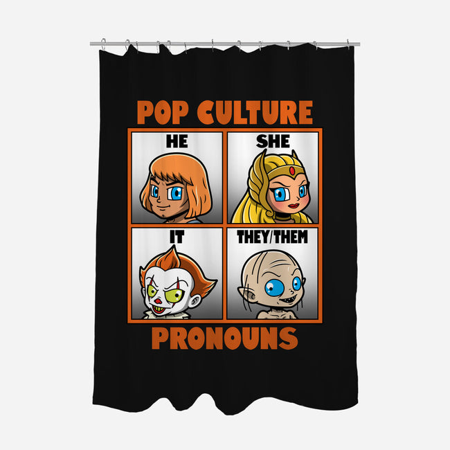 Pop Culture Pronouns-None-Polyester-Shower Curtain-Boggs Nicolas