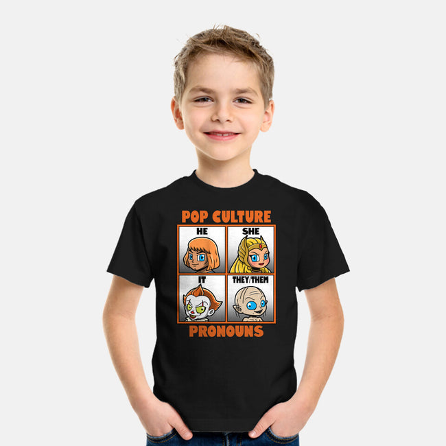 Pop Culture Pronouns-Youth-Basic-Tee-Boggs Nicolas