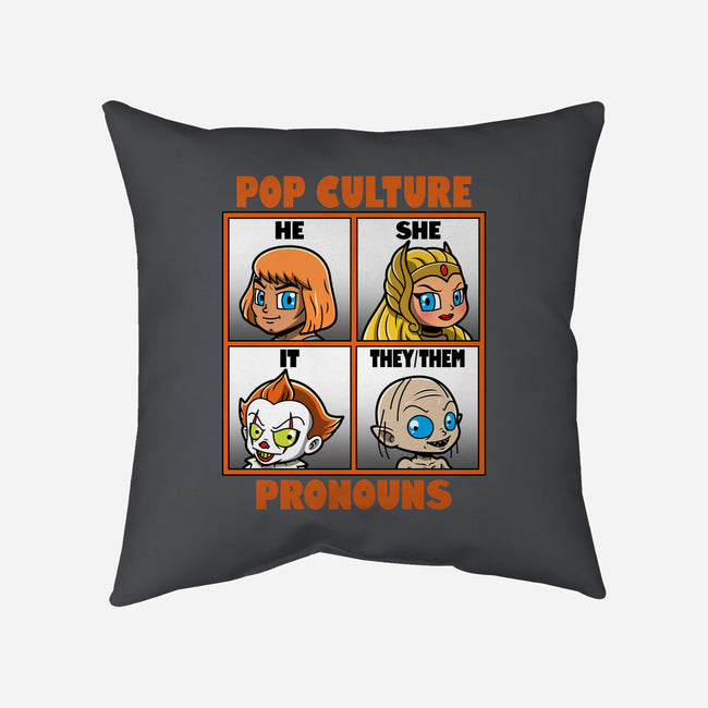 Pop Culture Pronouns-None-Non-Removable Cover w Insert-Throw Pillow-Boggs Nicolas