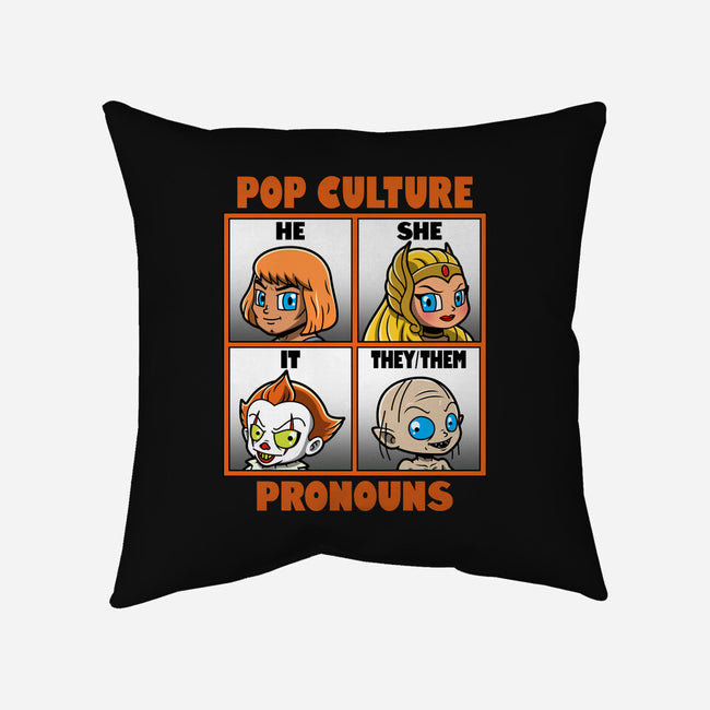 Pop Culture Pronouns-None-Removable Cover-Throw Pillow-Boggs Nicolas