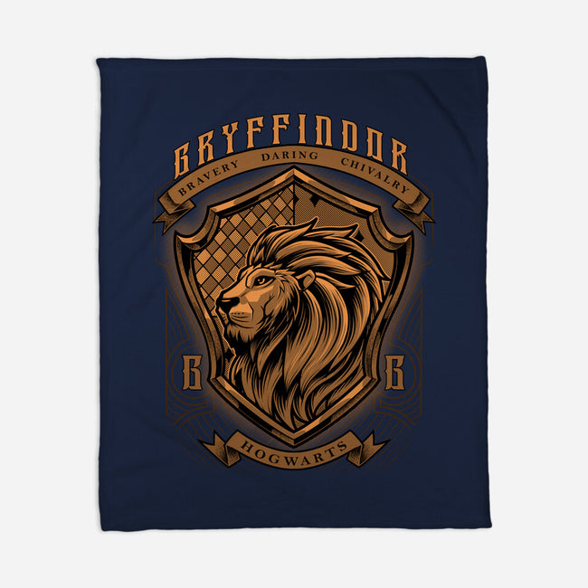 Orange Lion Emblem-None-Fleece-Blanket-Astrobot Invention