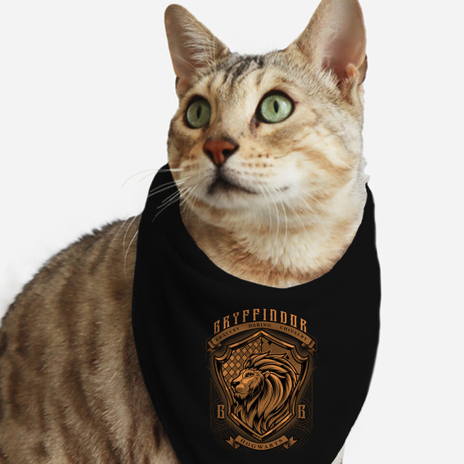 Orange Lion Emblem-Cat-Bandana-Pet Collar-Astrobot Invention