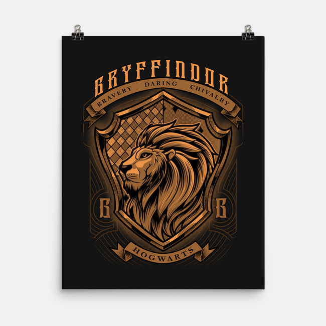 Orange Lion Emblem-None-Matte-Poster-Astrobot Invention