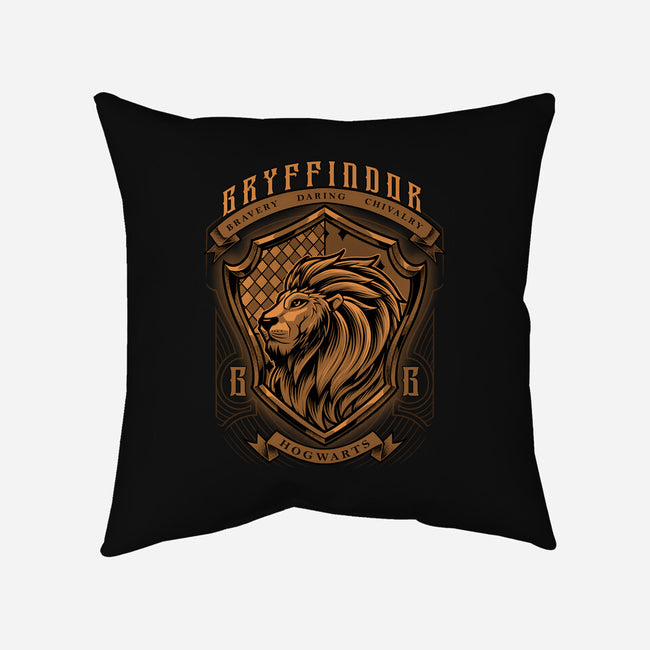 Orange Lion Emblem-None-Removable Cover w Insert-Throw Pillow-Astrobot Invention