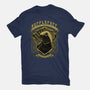 Yellow Badger Emblem-Womens-Fitted-Tee-Astrobot Invention