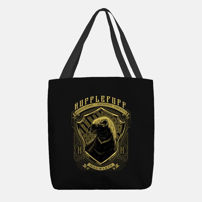 Yellow Badger Emblem-None-Basic Tote-Bag-Astrobot Invention