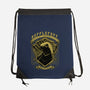 Yellow Badger Emblem-None-Drawstring-Bag-Astrobot Invention