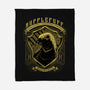 Yellow Badger Emblem-None-Fleece-Blanket-Astrobot Invention