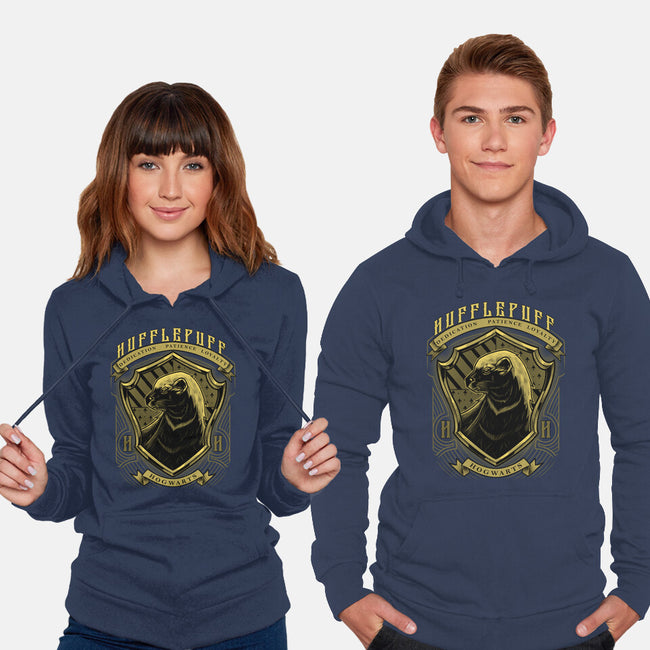 Yellow Badger Emblem-Unisex-Pullover-Sweatshirt-Astrobot Invention