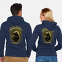 Yellow Badger Emblem-Unisex-Zip-Up-Sweatshirt-Astrobot Invention