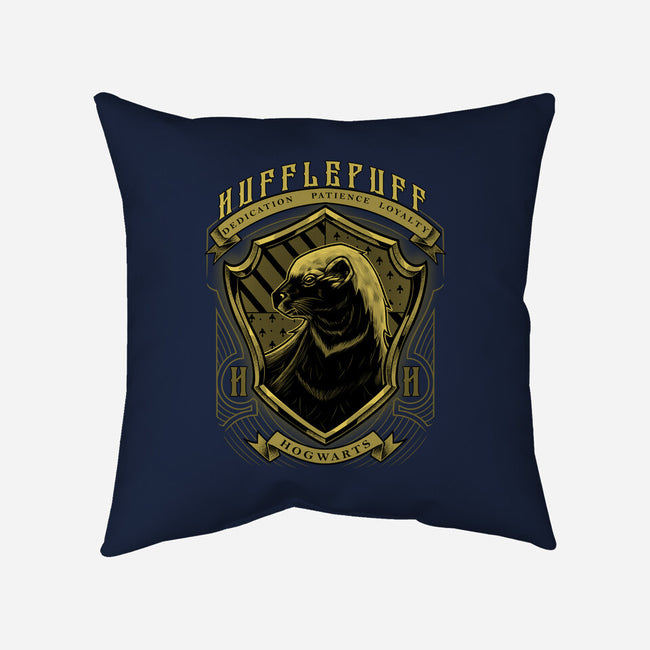 Yellow Badger Emblem-None-Non-Removable Cover w Insert-Throw Pillow-Astrobot Invention